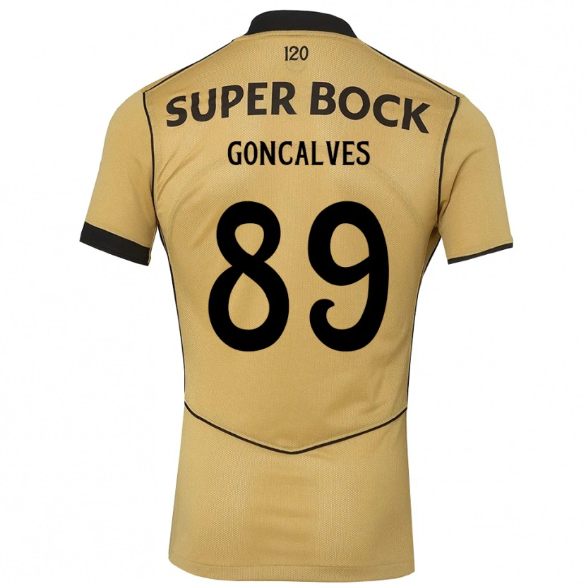 Danxen Homme Maillot Andre Goncalves #89 Goldenrod Noir Tenues Extérieur 2026/27 T-Shirt