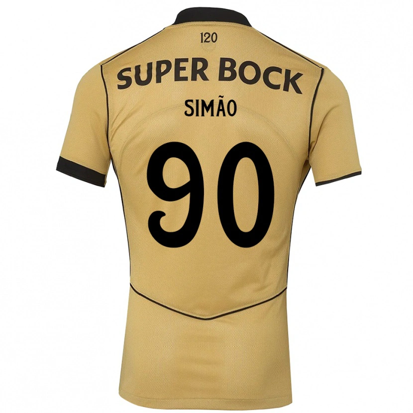 Danxen Homme Maillot Paulo Simão #90 Goldenrod Noir Tenues Extérieur 2026/27 T-Shirt