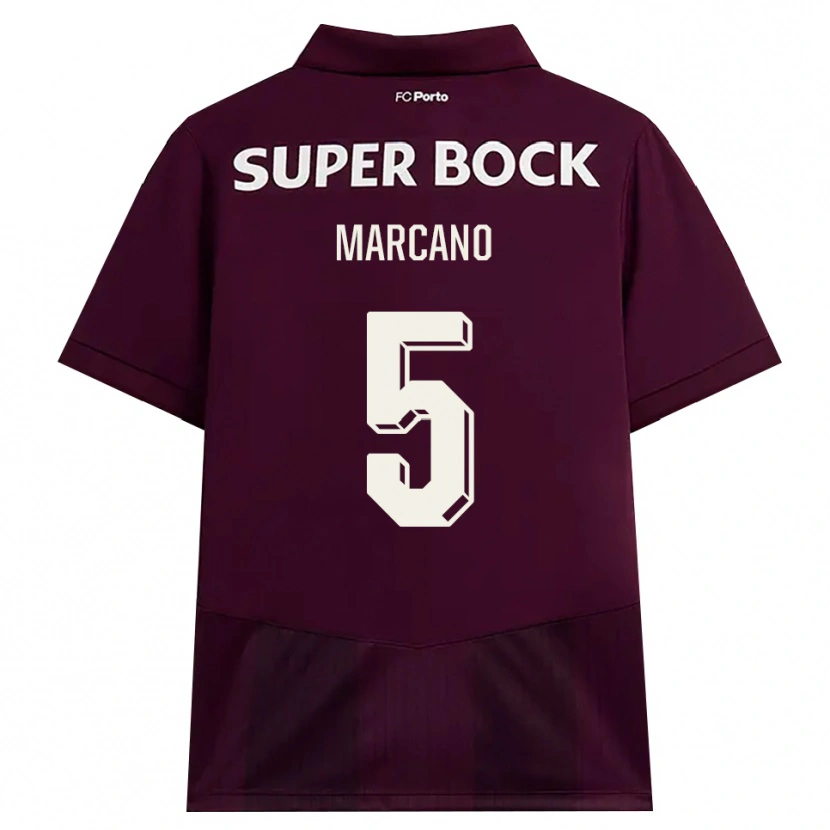 Danxen Homme Maillot Ivan Marcano #5 Bourgogne Blanc Tenues Extérieur 2026/27 T-Shirt