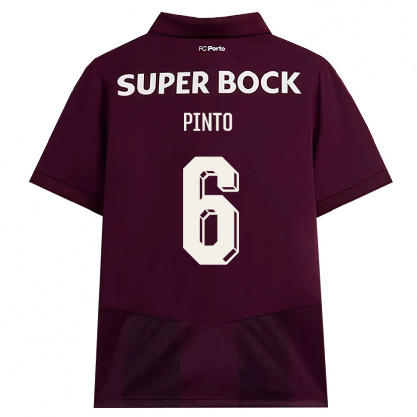 Danxen Homme Maillot Gonçalo Pinto #6 Bourgogne Blanc Tenues Extérieur 2026/27 T-Shirt