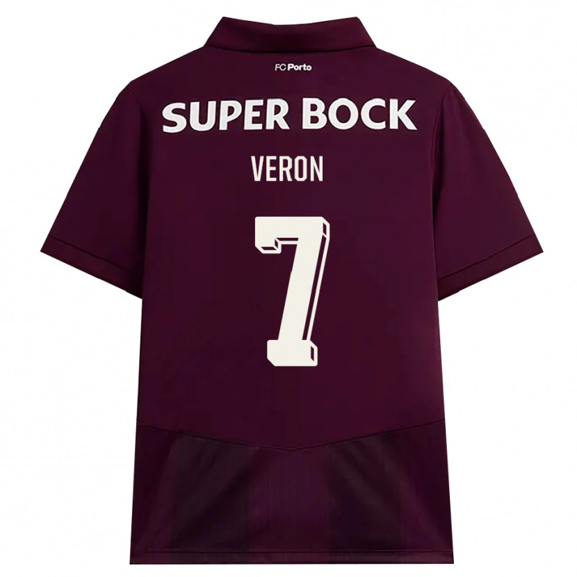 Danxen Homme Maillot Gabriel Veron #7 Bourgogne Blanc Tenues Extérieur 2026/27 T-Shirt