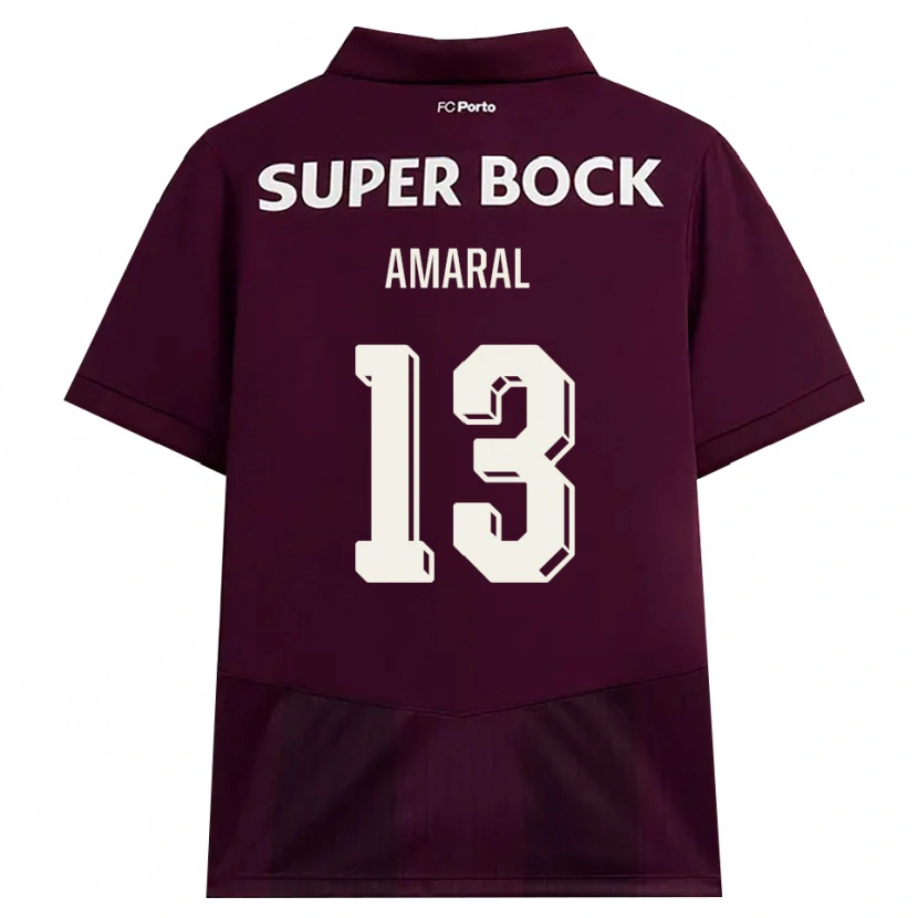 Danxen Homme Maillot Fábio Amaral #13 Bourgogne Blanc Tenues Extérieur 2026/27 T-Shirt