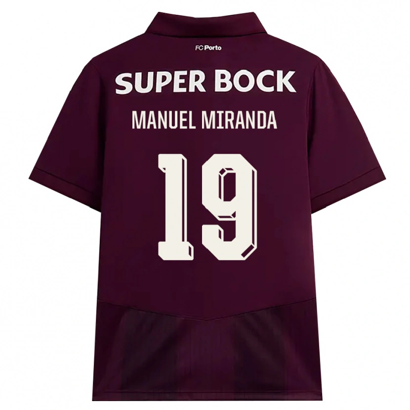 Danxen Homme Maillot Manuel Miranda #19 Bourgogne Blanc Tenues Extérieur 2026/27 T-Shirt