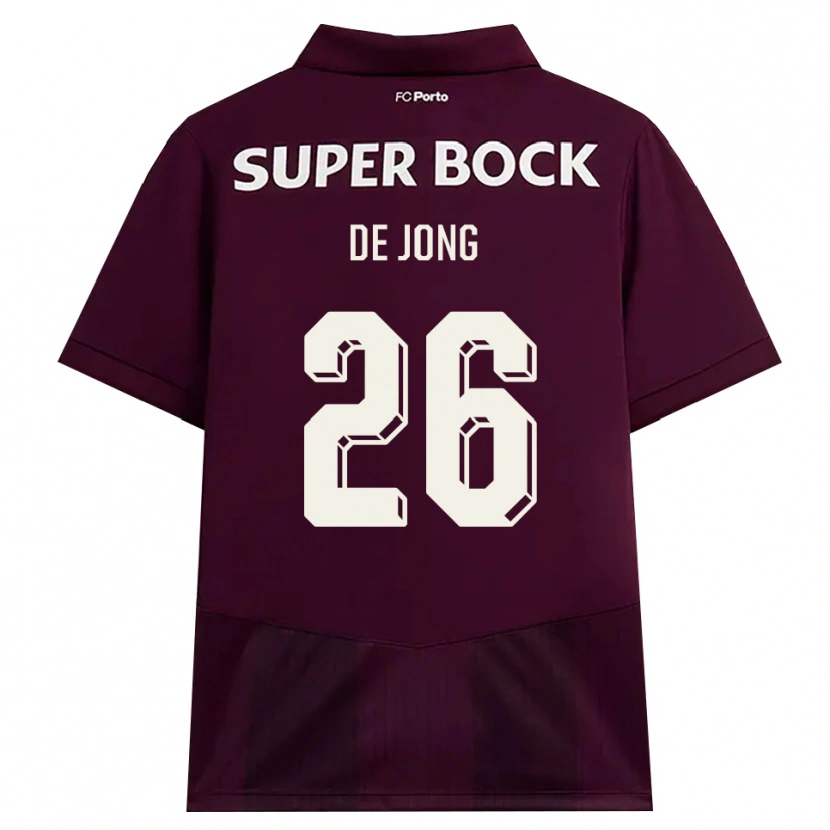 Danxen Homme Maillot Luuk De Jong #26 Bourgogne Blanc Tenues Extérieur 2026/27 T-Shirt