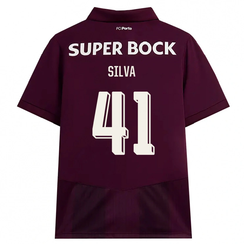 Danxen Homme Maillot Gonçalo Silva #41 Bourgogne Blanc Tenues Extérieur 2026/27 T-Shirt