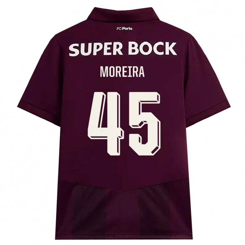Danxen Homme Maillot João Moreira #45 Bourgogne Blanc Tenues Extérieur 2026/27 T-Shirt