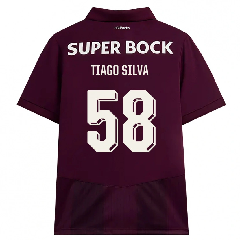 Danxen Homme Maillot Tiago Silva #58 Bourgogne Blanc Tenues Extérieur 2026/27 T-Shirt
