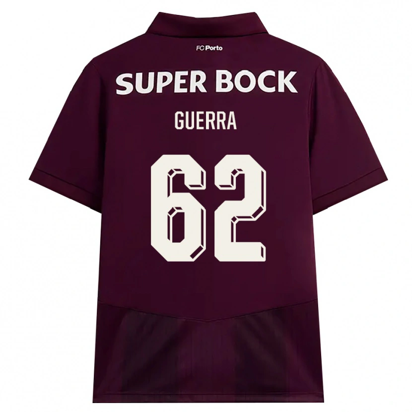 Danxen Homme Maillot Gustavo Guerra #62 Bourgogne Blanc Tenues Extérieur 2026/27 T-Shirt