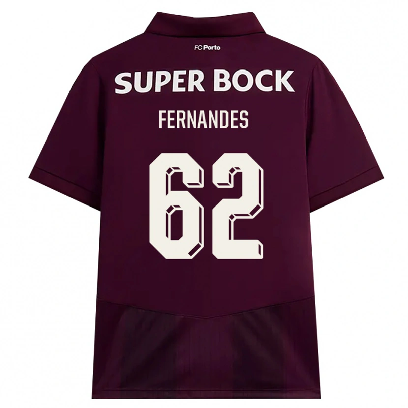 Danxen Homme Maillot Rodrigo Fernandes #62 Bourgogne Blanc Tenues Extérieur 2026/27 T-Shirt