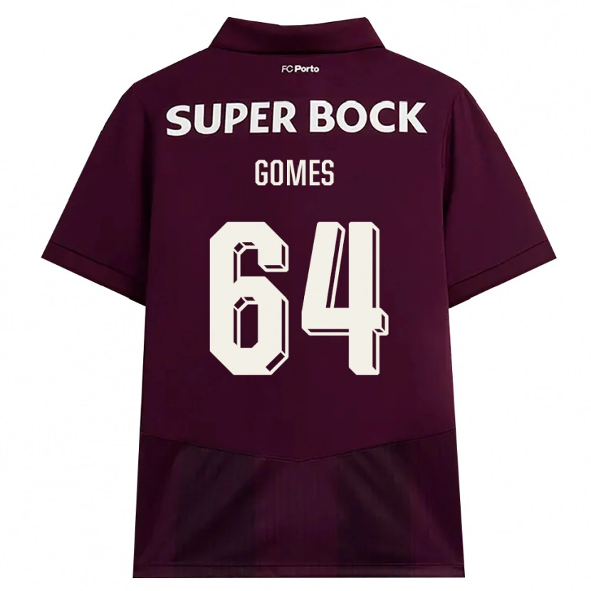 Danxen Homme Maillot Luís Gomes #64 Bourgogne Blanc Tenues Extérieur 2026/27 T-Shirt