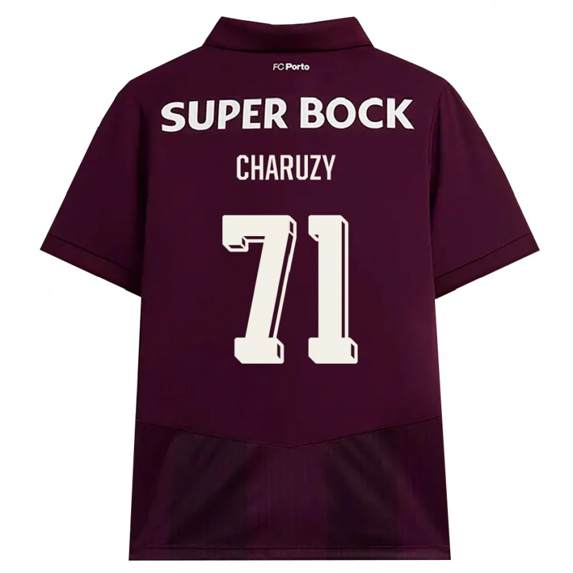 Danxen Homme Maillot Hubert Charuży #71 Bourgogne Blanc Tenues Extérieur 2026/27 T-Shirt