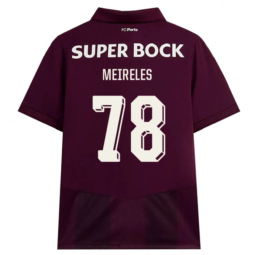 Danxen Homme Maillot Jorge Meireles #78 Bourgogne Blanc Tenues Extérieur 2026/27 T-Shirt