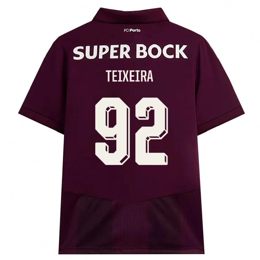 Danxen Homme Maillot João Teixeira #92 Bourgogne Blanc Tenues Extérieur 2026/27 T-Shirt
