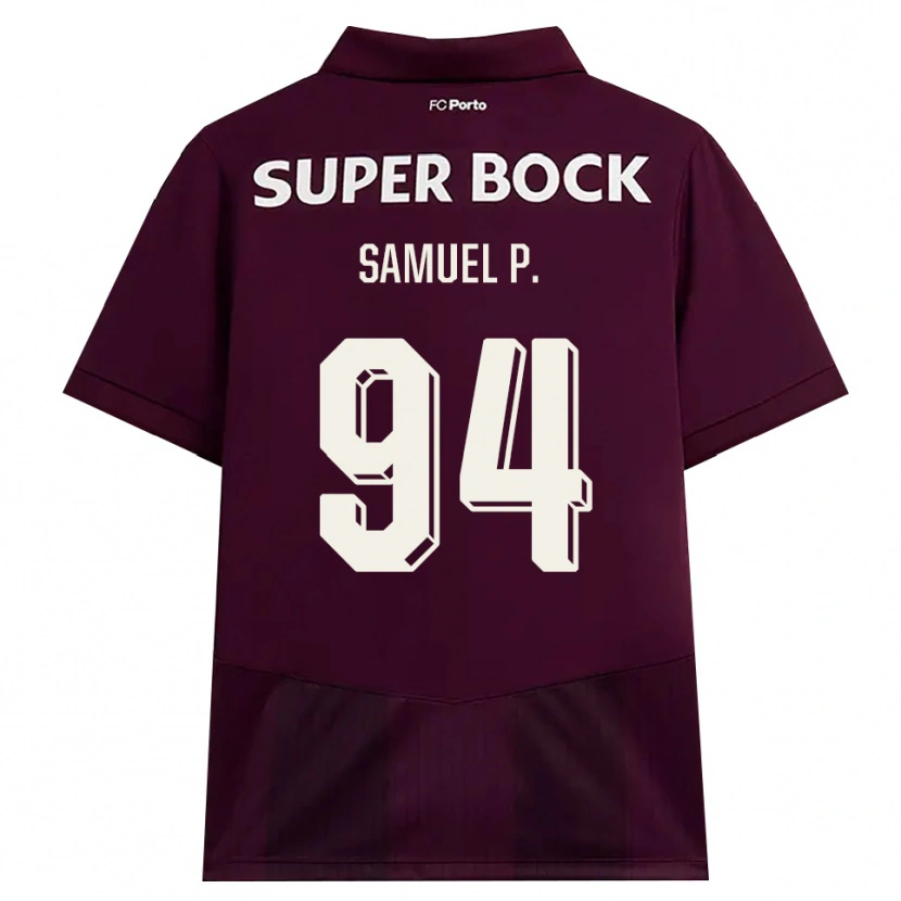 Danxen Homme Maillot Samuel #94 Bourgogne Blanc Tenues Extérieur 2026/27 T-Shirt