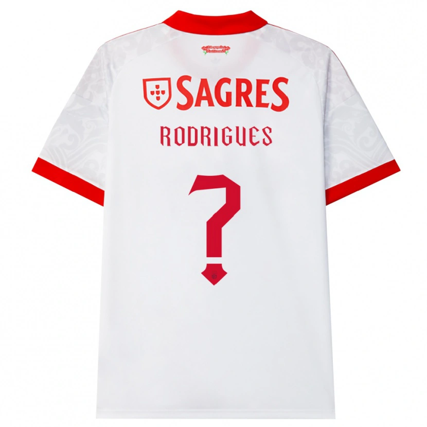 Danxen Homme Maillot Miguel Rodrigues #0 Blanc Rouge Jaune Tenues Extérieur 2026/27 T-Shirt