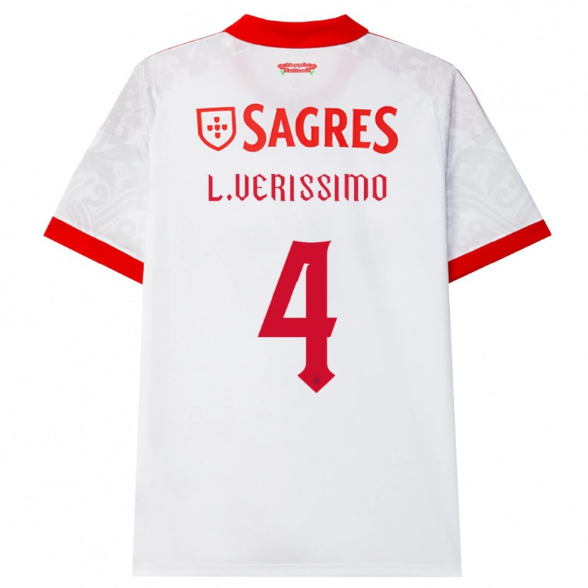 Danxen Homme Maillot Lucas Verissimo #4 Blanc Rouge Jaune Tenues Extérieur 2026/27 T-Shirt