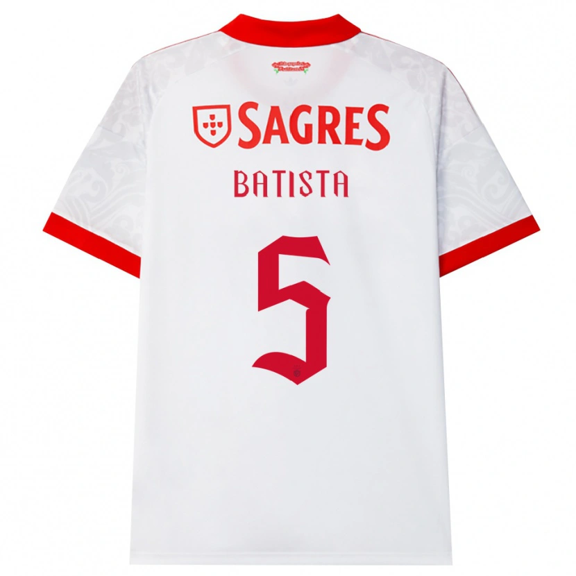 Danxen Homme Maillot Ricardo Batista #5 Blanc Rouge Jaune Tenues Extérieur 2026/27 T-Shirt