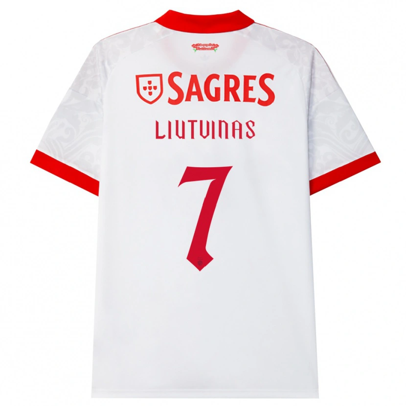 Danxen Homme Maillot Kristupas Liutvinas #7 Blanc Rouge Jaune Tenues Extérieur 2026/27 T-Shirt