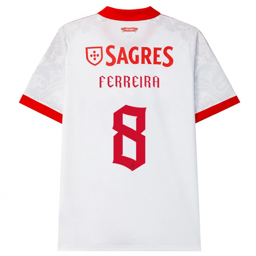 Danxen Homme Maillot Isaac Ferreira #8 Blanc Rouge Jaune Tenues Extérieur 2026/27 T-Shirt