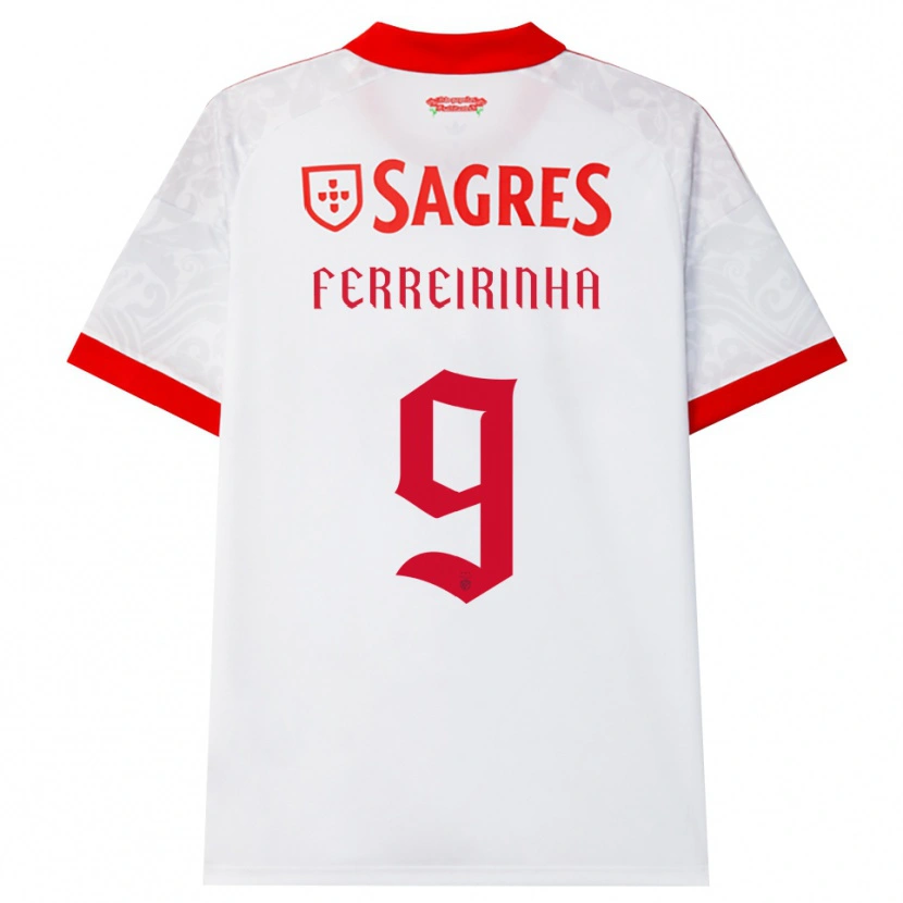 Danxen Homme Maillot Afonso Ferreirinha #9 Blanc Rouge Jaune Tenues Extérieur 2026/27 T-Shirt