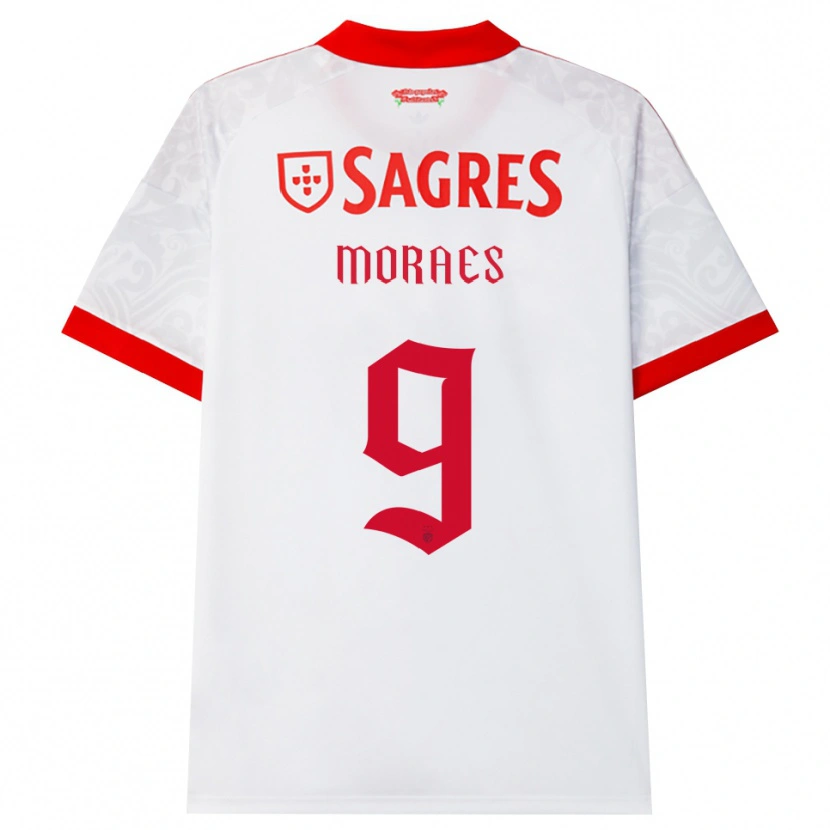 Danxen Homme Maillot Luca Moraes #9 Blanc Rouge Jaune Tenues Extérieur 2026/27 T-Shirt