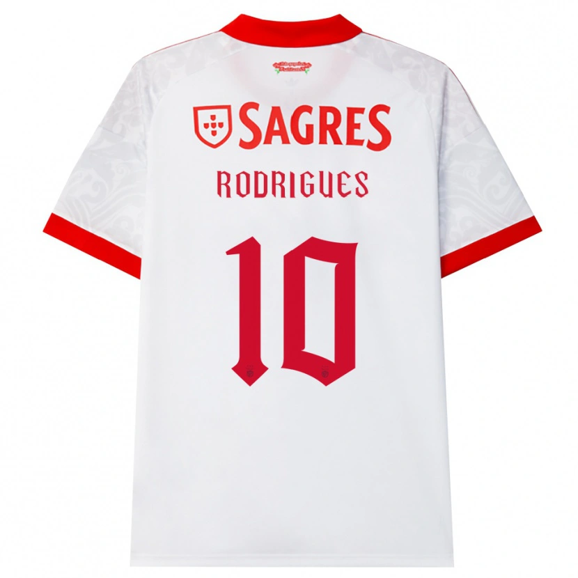 Danxen Homme Maillot Tiago Rodrigues #10 Blanc Rouge Jaune Tenues Extérieur 2026/27 T-Shirt