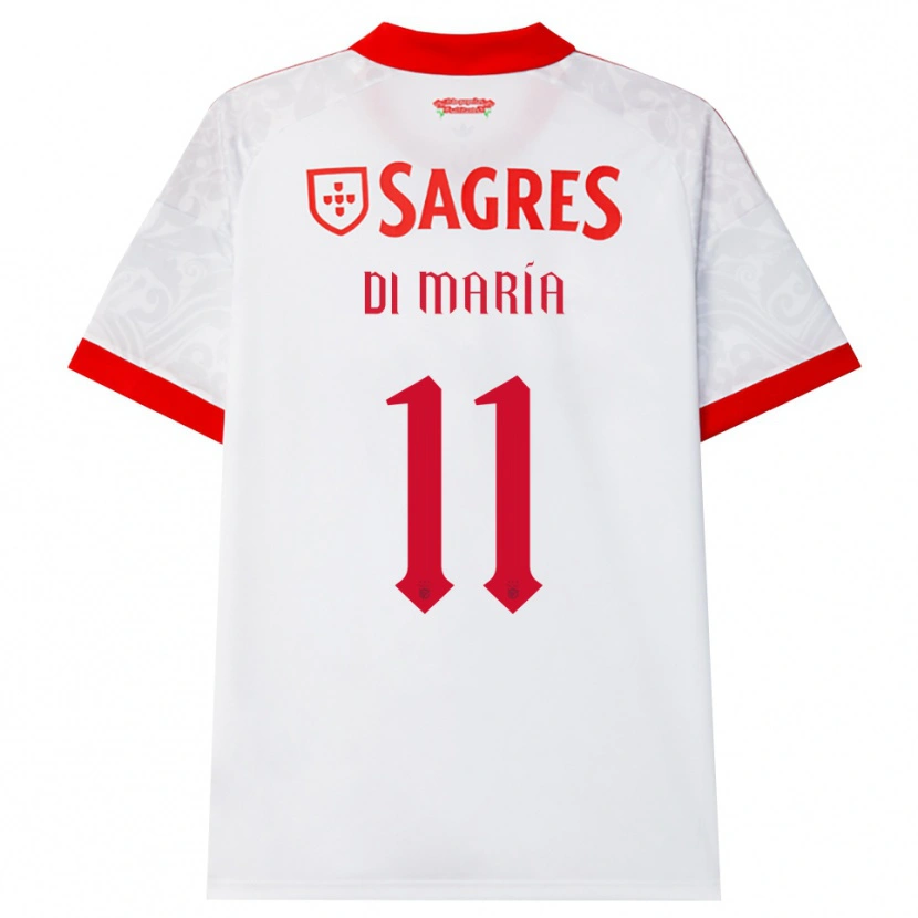 Danxen Homme Maillot Angel Di Maria #11 Blanc Rouge Jaune Tenues Extérieur 2026/27 T-Shirt