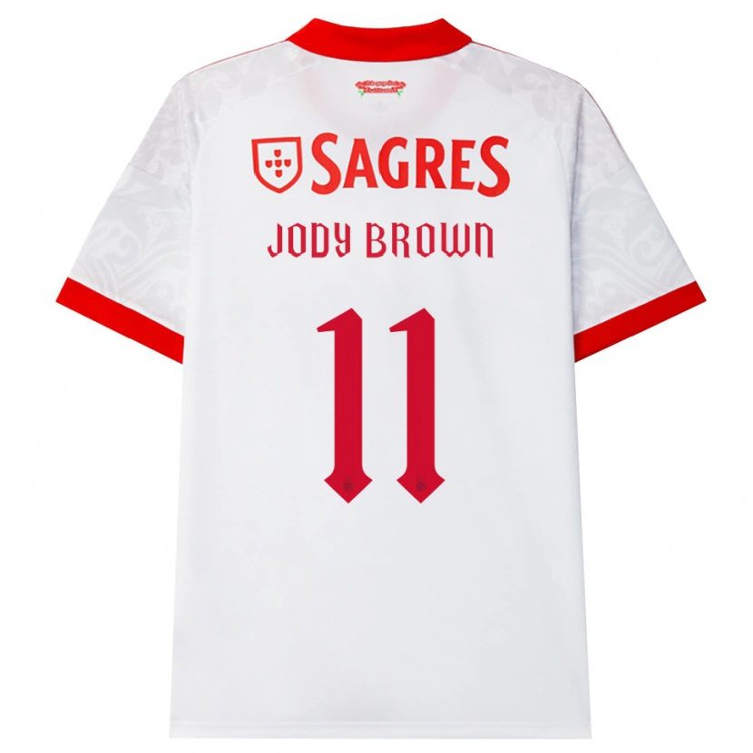 Danxen Homme Maillot Jody Brown #11 Blanc Rouge Jaune Tenues Extérieur 2026/27 T-Shirt