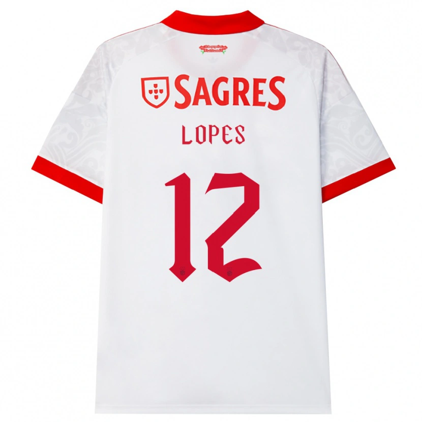 Danxen Homme Maillot Leonardo Lopes #12 Blanc Rouge Jaune Tenues Extérieur 2026/27 T-Shirt