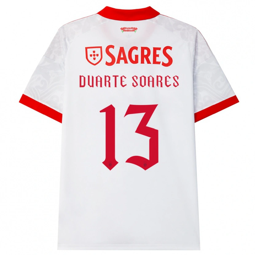 Danxen Homme Maillot Duarte Soares #13 Blanc Rouge Jaune Tenues Extérieur 2026/27 T-Shirt