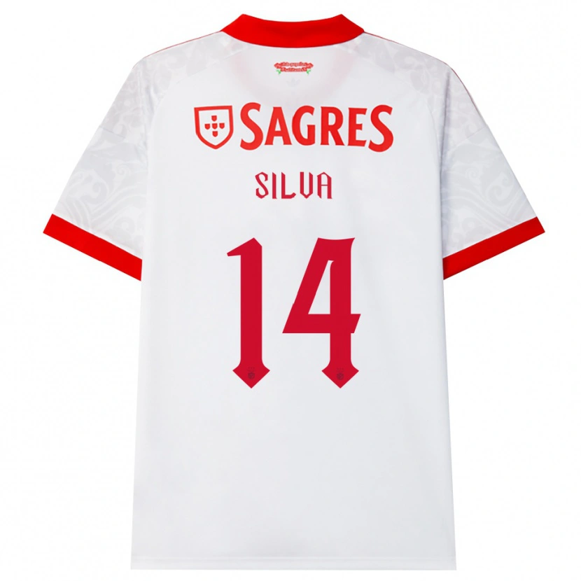 Danxen Homme Maillot Gonçalo Silva #14 Blanc Rouge Jaune Tenues Extérieur 2026/27 T-Shirt