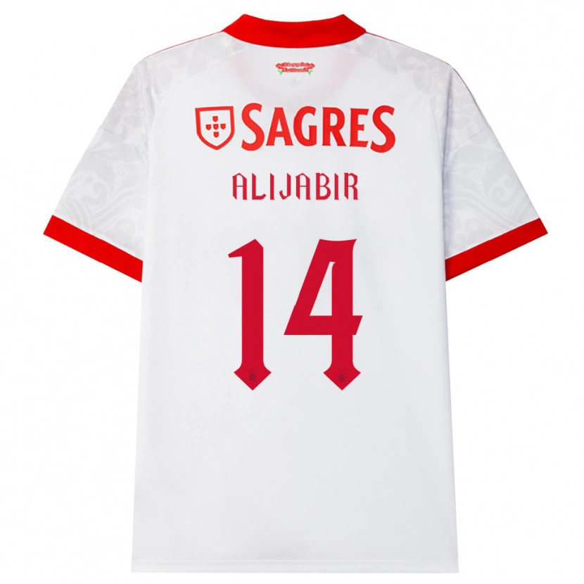 Danxen Homme Maillot Sheikhan Alijabir #14 Blanc Rouge Jaune Tenues Extérieur 2026/27 T-Shirt