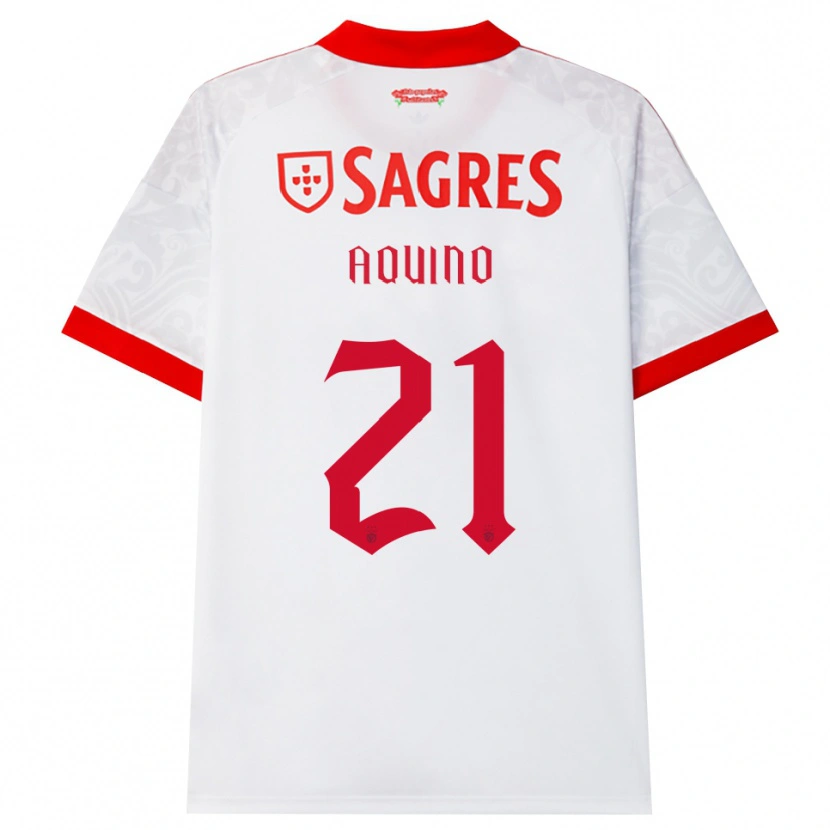 Danxen Homme Maillot Jesus Aquino #21 Blanc Rouge Jaune Tenues Extérieur 2026/27 T-Shirt