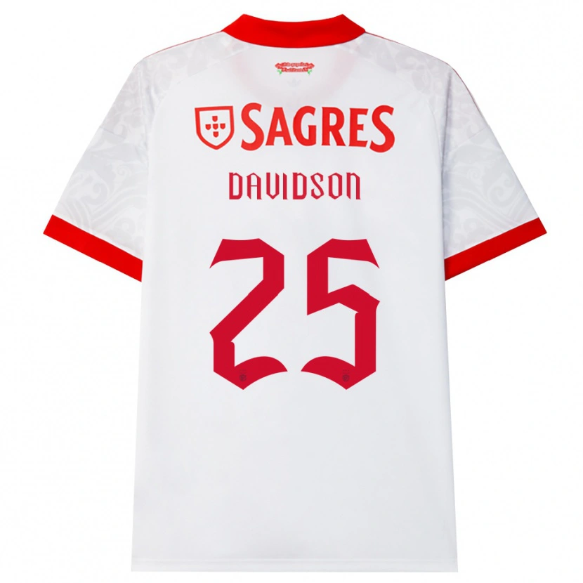Danxen Homme Maillot Chandra Davidson #25 Blanc Rouge Jaune Tenues Extérieur 2026/27 T-Shirt