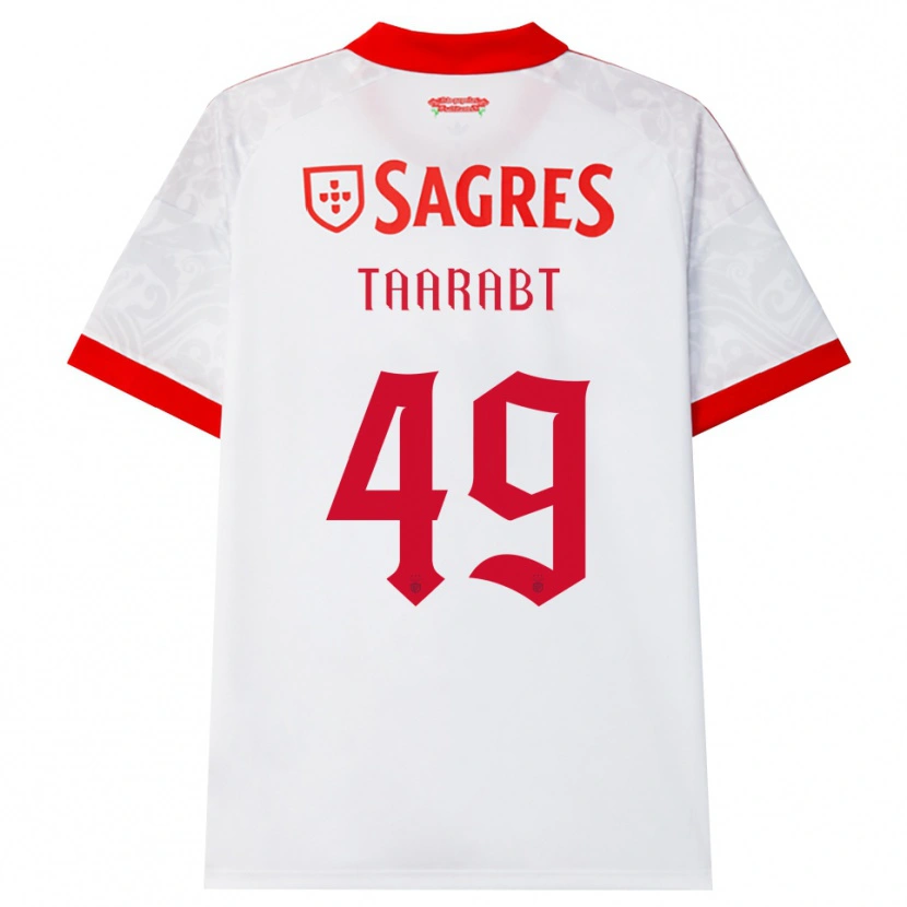 Danxen Homme Maillot Adel Taarabt #49 Blanc Rouge Jaune Tenues Extérieur 2026/27 T-Shirt
