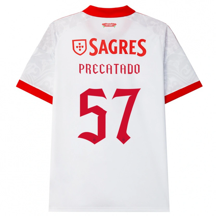 Danxen Homme Maillot Precatado #57 Blanc Rouge Jaune Tenues Extérieur 2026/27 T-Shirt
