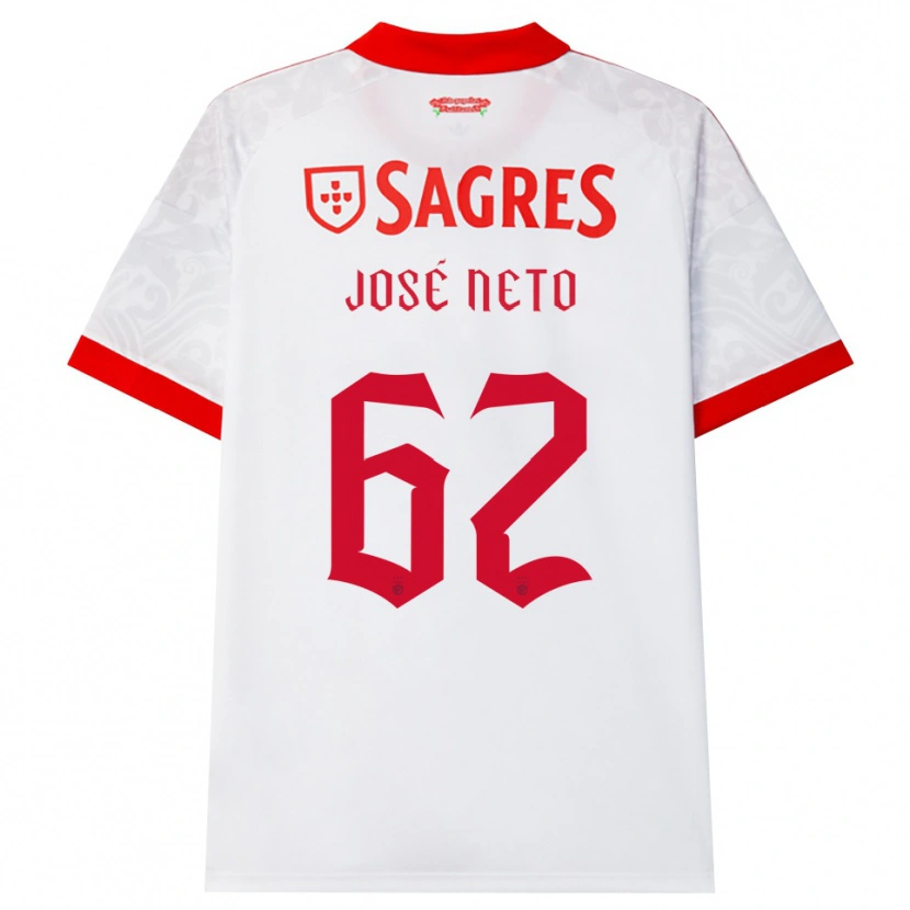 Danxen Homme Maillot José Neto #62 Blanc Rouge Jaune Tenues Extérieur 2026/27 T-Shirt