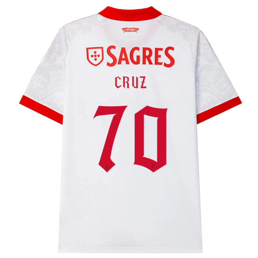 Danxen Homme Maillot Filipe Cruz #70 Blanc Rouge Jaune Tenues Extérieur 2026/27 T-Shirt