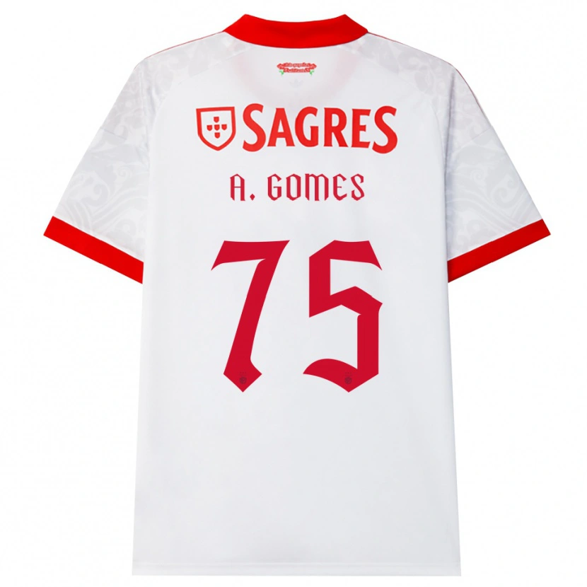 Danxen Homme Maillot André Gomes #75 Blanc Rouge Jaune Tenues Extérieur 2026/27 T-Shirt