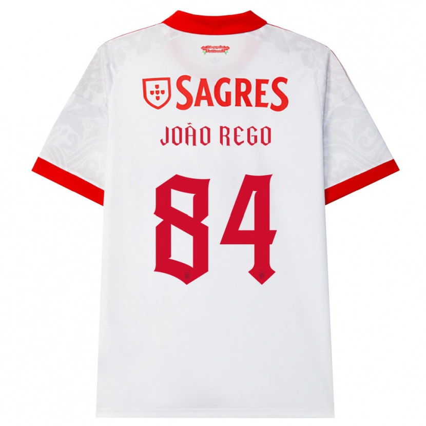 Danxen Homme Maillot João Rego #84 Blanc Rouge Jaune Tenues Extérieur 2026/27 T-Shirt