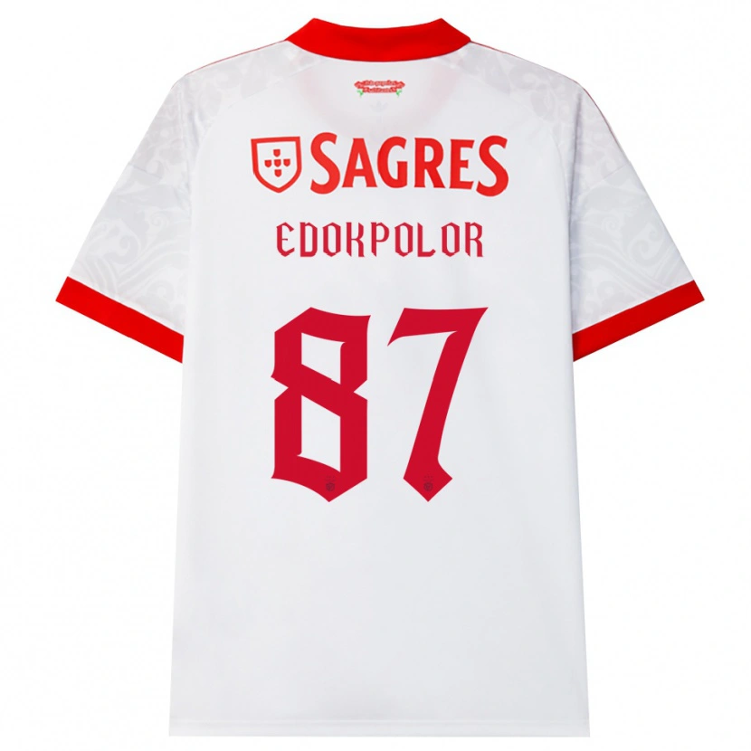 Danxen Homme Maillot Peter Edokpolor #87 Blanc Rouge Jaune Tenues Extérieur 2026/27 T-Shirt