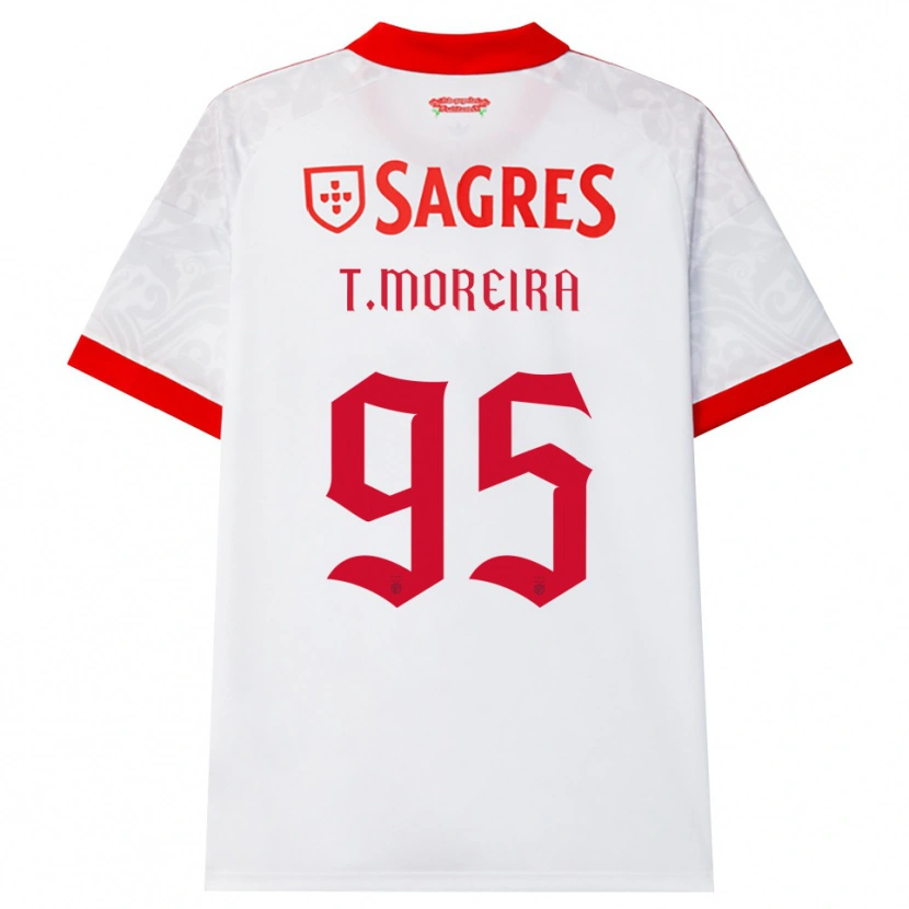 Danxen Homme Maillot Tomás Cruz #95 Blanc Rouge Jaune Tenues Extérieur 2026/27 T-Shirt
