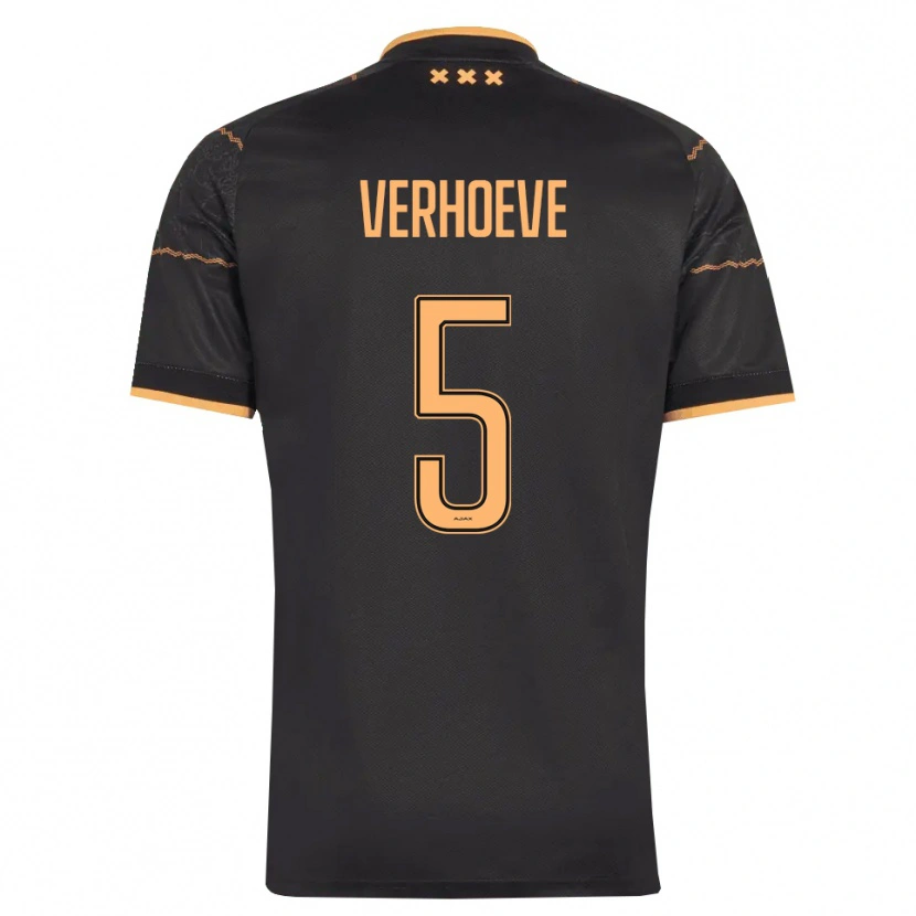 Danxen Homme Maillot Soraya Verhoeve #5 Noir Orange Tenues Extérieur 2026/27 T-Shirt