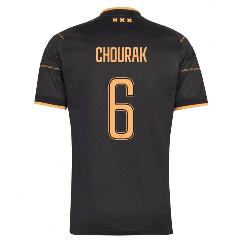 Danxen Homme Maillot Nassef Chourak #6 Noir Orange Tenues Extérieur 2026/27 T-Shirt