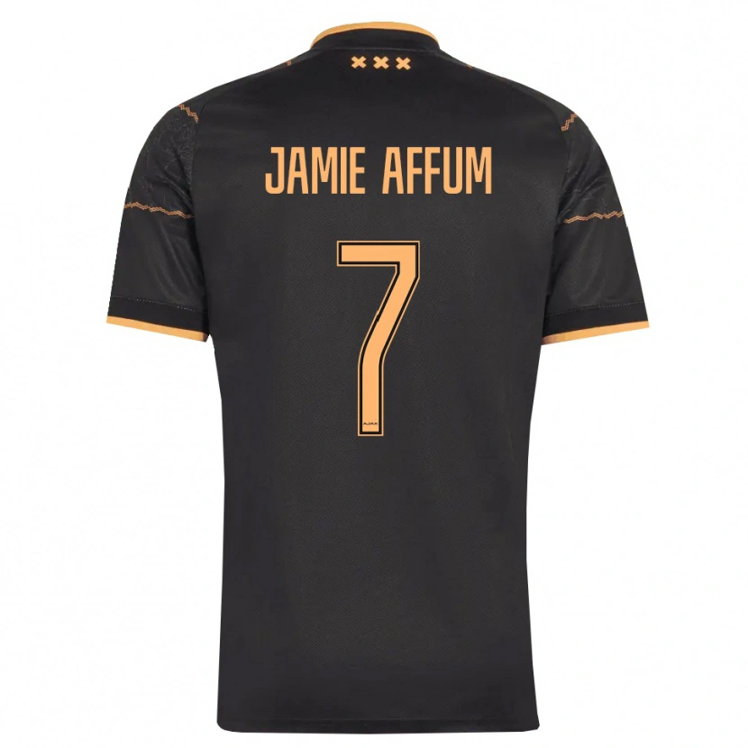 Danxen Homme Maillot Deonell Jamie Affum #7 Noir Orange Tenues Extérieur 2026/27 T-Shirt