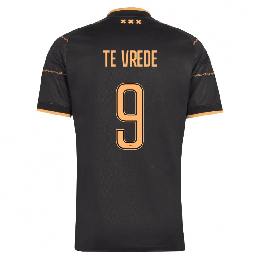Danxen Homme Maillot Mitchell Te Vrede #9 Noir Orange Tenues Extérieur 2026/27 T-Shirt