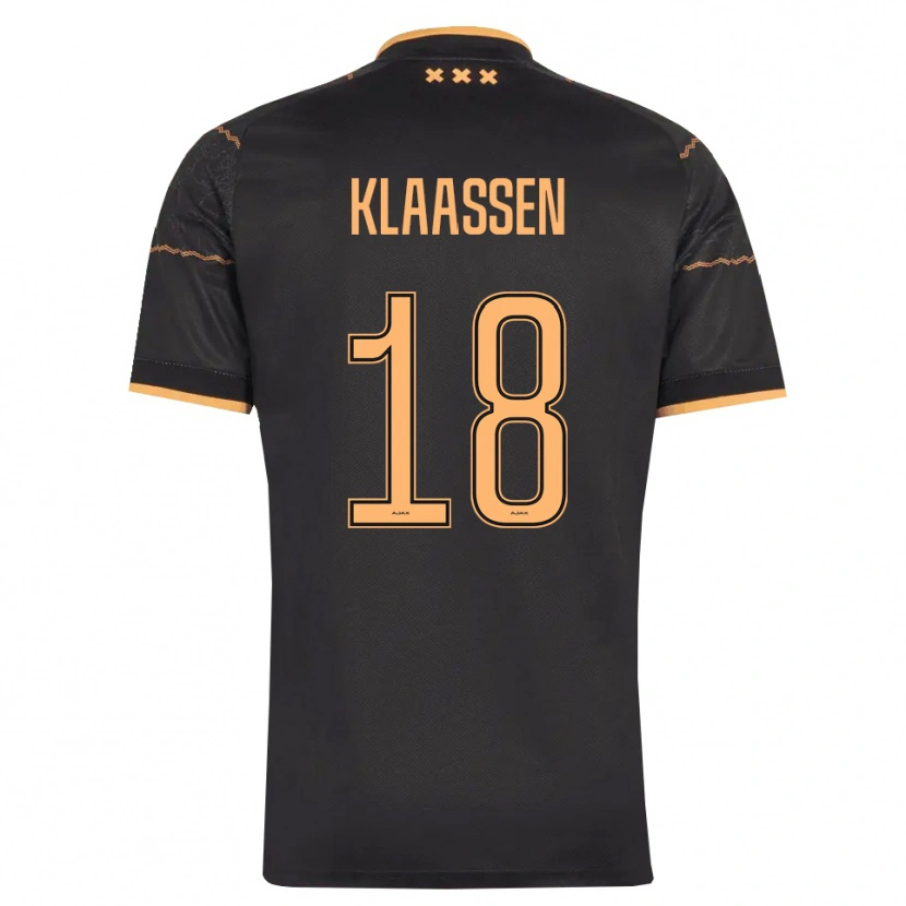 Danxen Homme Maillot Davy Klaassen #18 Noir Orange Tenues Extérieur 2026/27 T-Shirt