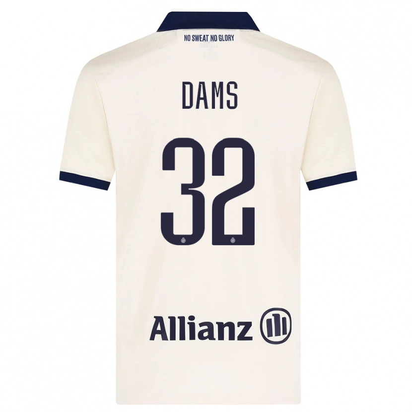 Danxen Homme Maillot Matteo Dams #32 Beige Noir Tenues Extérieur 2026/27 T-Shirt