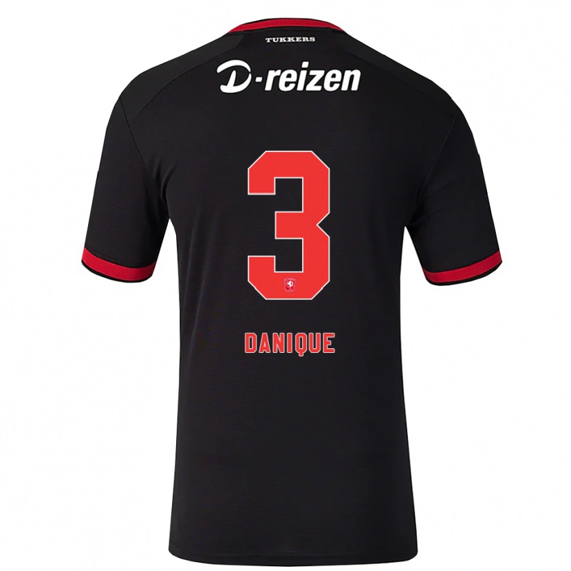 Danxen Homme Maillot Danique Kerkdijk #3 Rouge Blanc Noir Tenues Extérieur 2026/27 T-Shirt