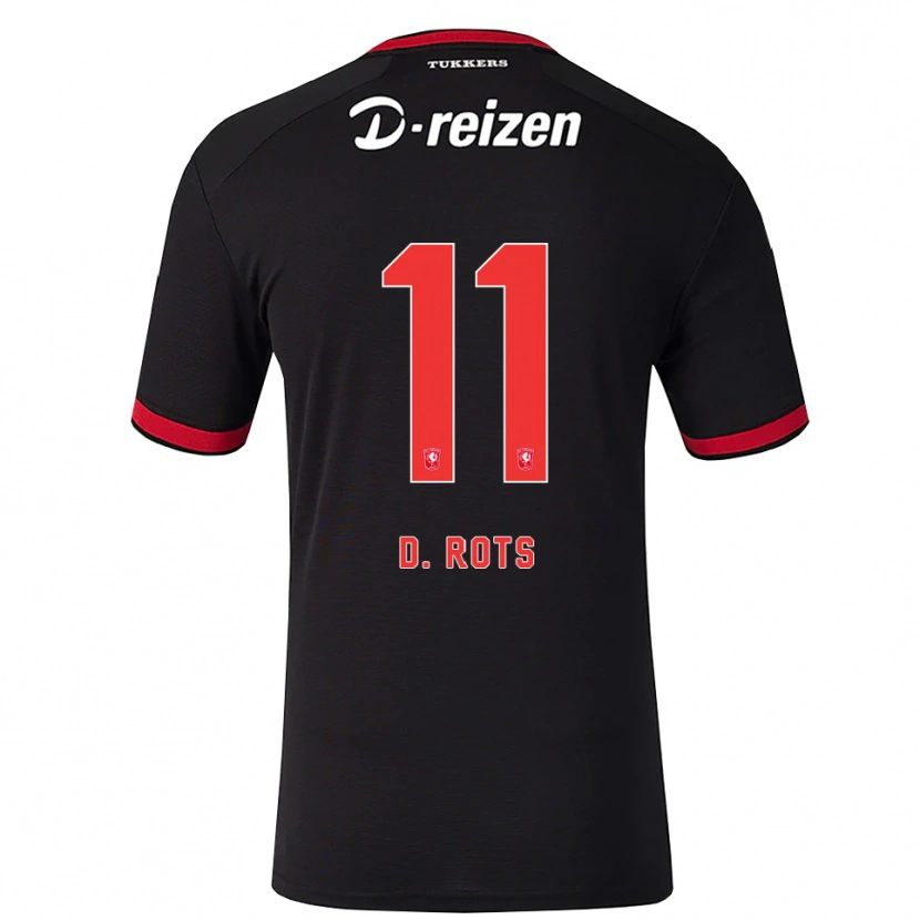 Danxen Homme Maillot Daan Rots #11 Rouge Blanc Noir Tenues Extérieur 2026/27 T-Shirt